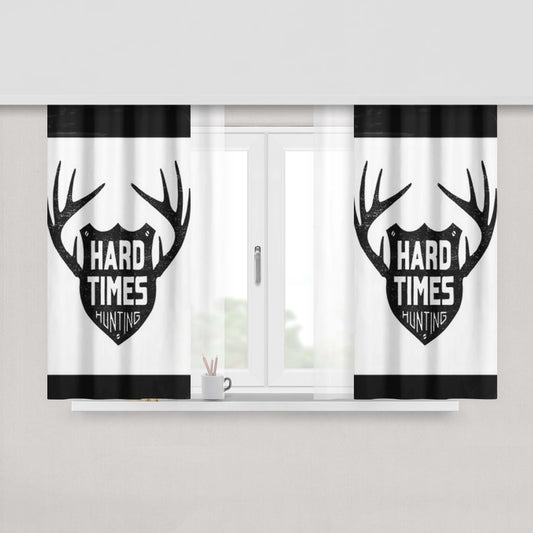 Hard Time Hunting Fabric Window Curtains