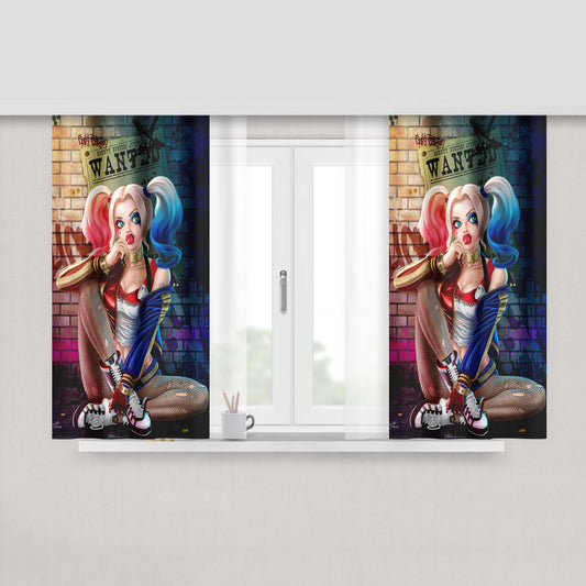 Harley Quinn Chupa Candy Fabric Window Curtains
