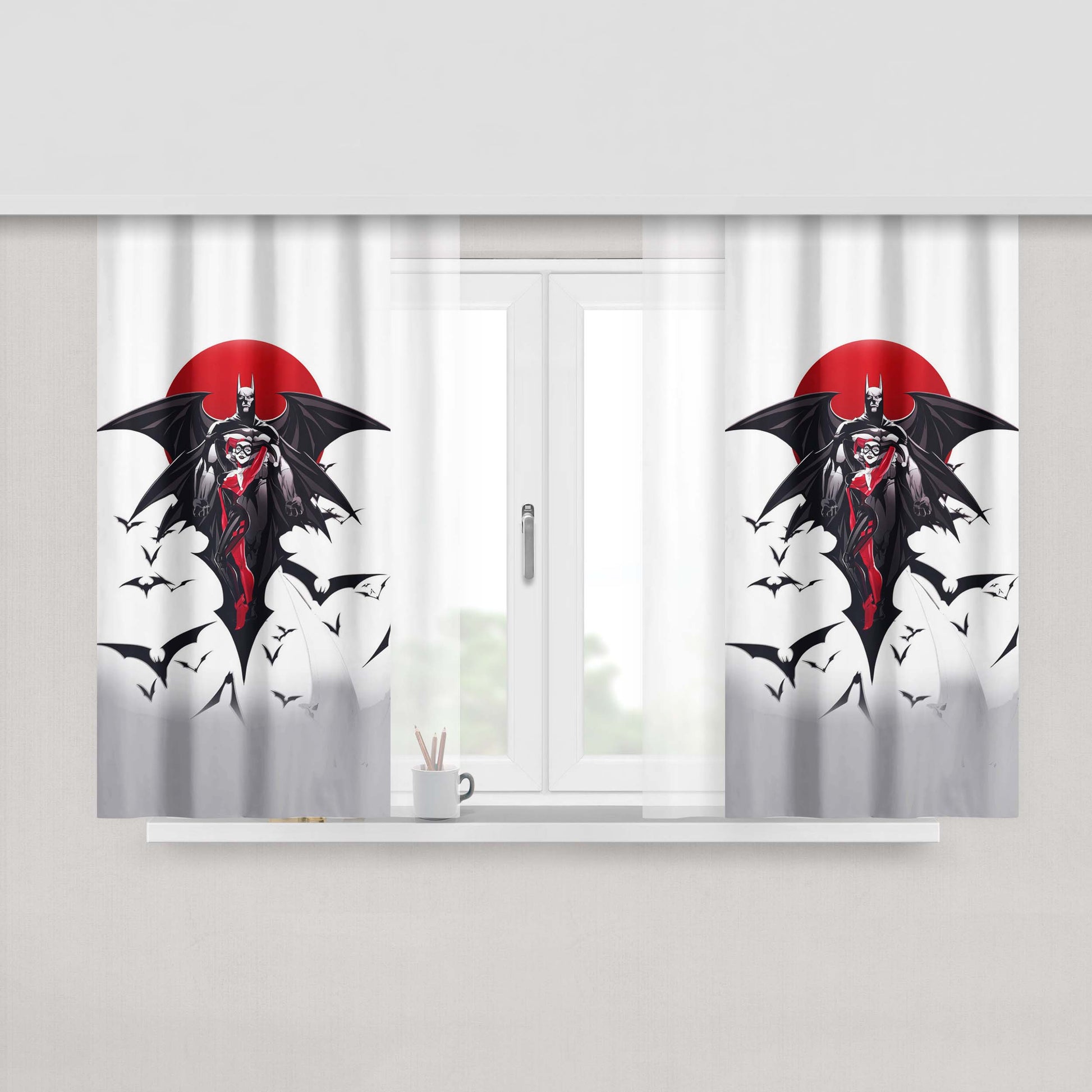 Harley Quinn Harleen Frances Fabric Window Curtains