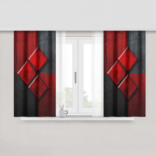 Harley Quinn Logo Fabric Window Curtains