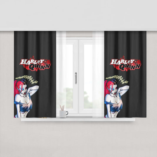 Harley Quinn Fabric Window Curtains
