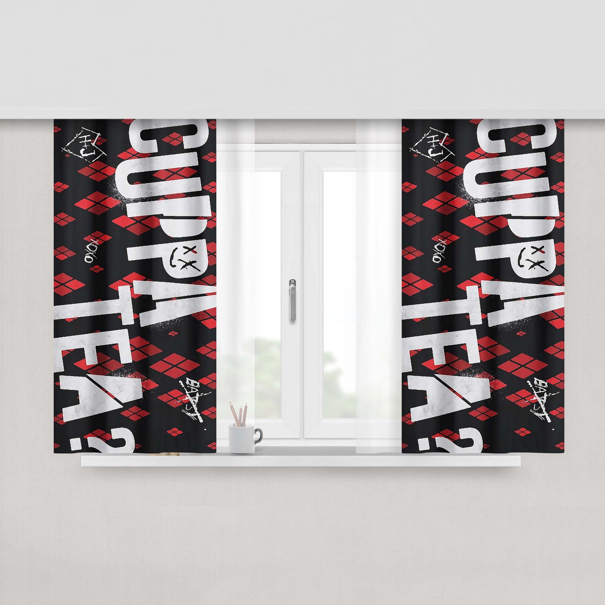 Harley Tea Fabric Window Curtains