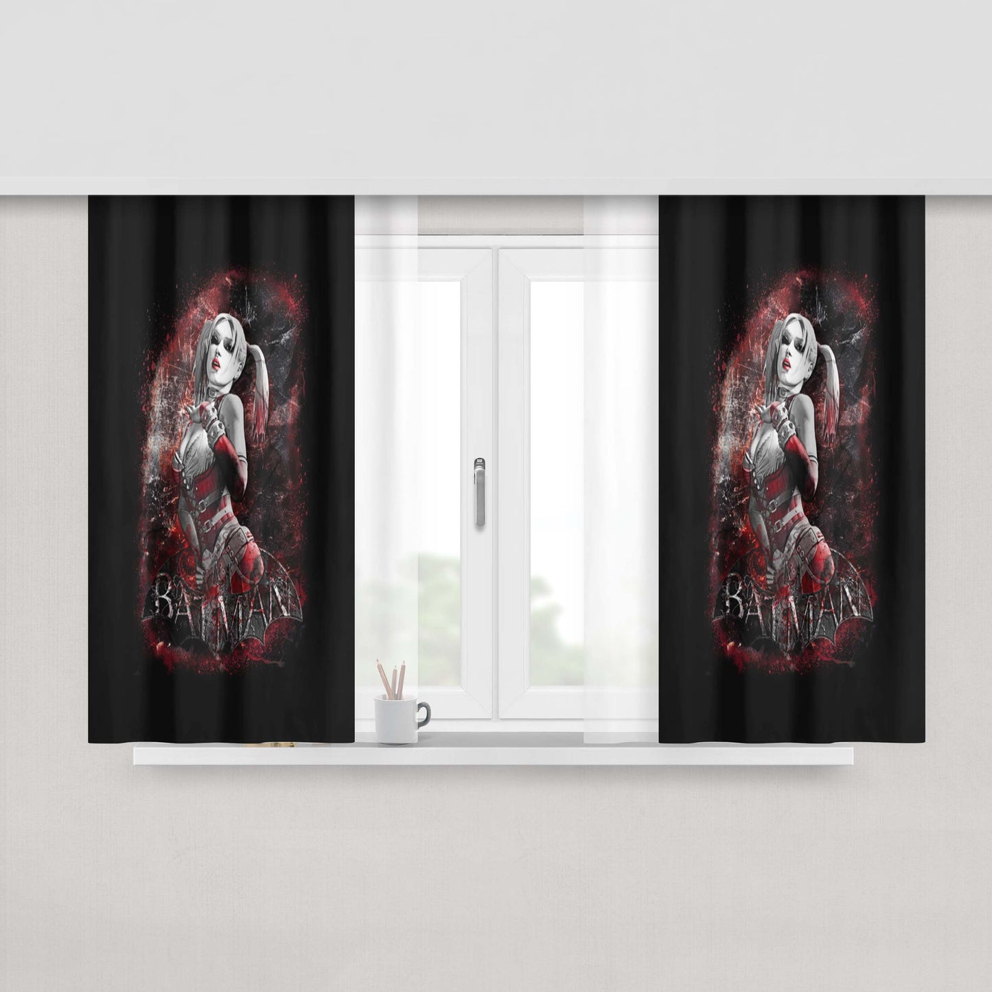 Harleyquinn Fabric Window Curtains