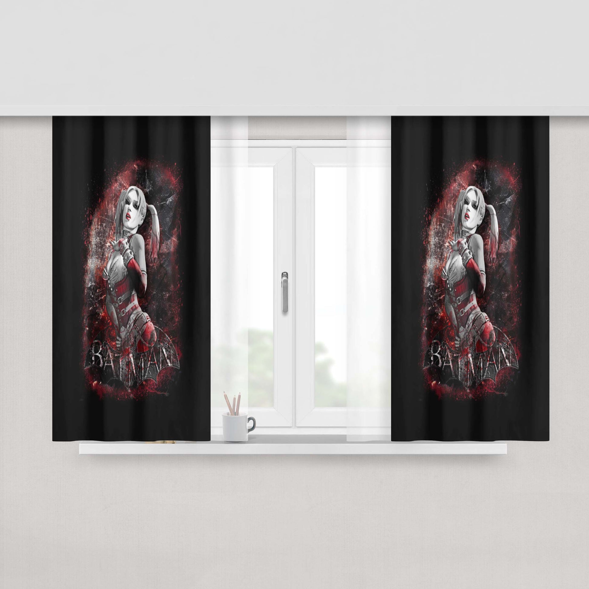 Harleyquinn Fabric Window Curtains
