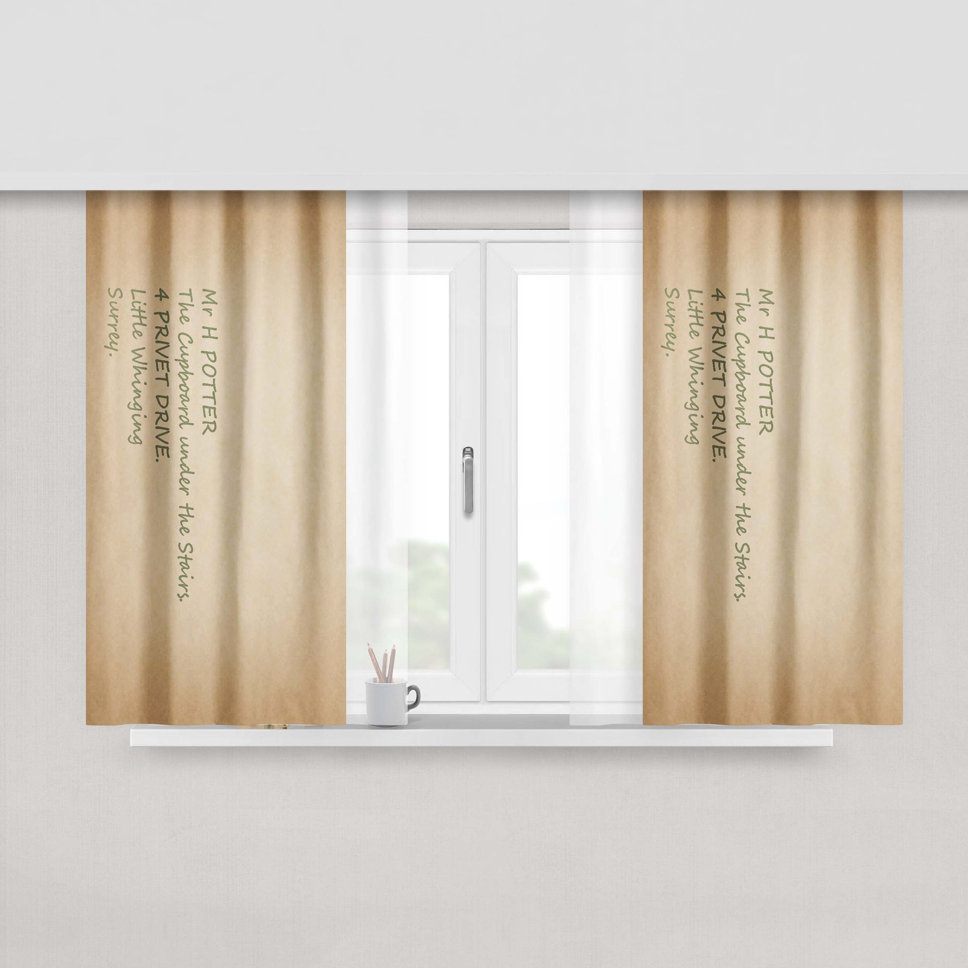 Harry Potter Address Fabric Window Curtains