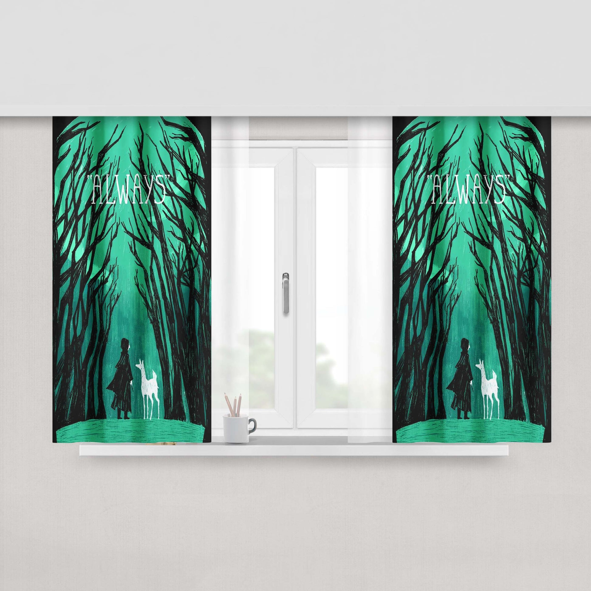 Harry Potter After All This Time Always Fabric Window Curtains