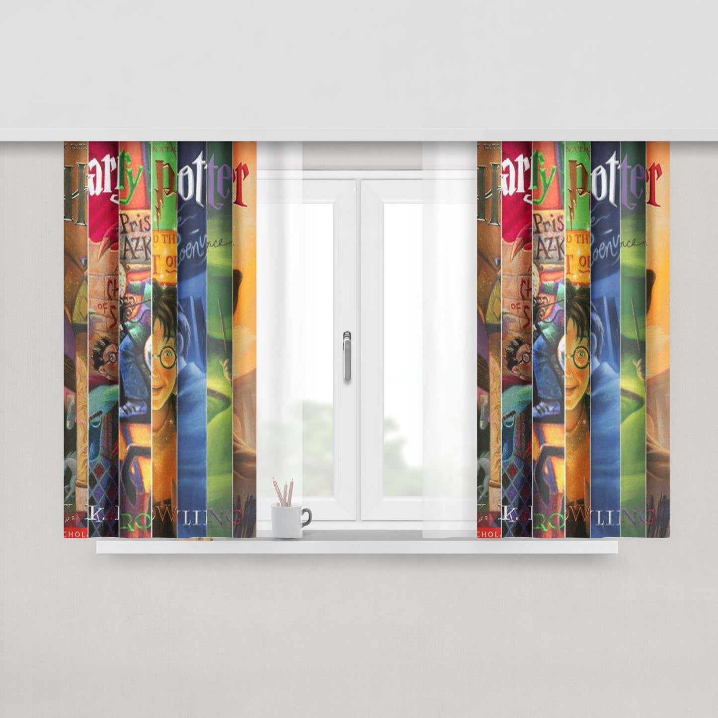 Harry Potter All Books Fabric Window Curtains