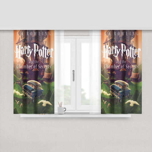 Harry Potter And The Chamber Of Secrets Book Cover New Fabric Window Curtains