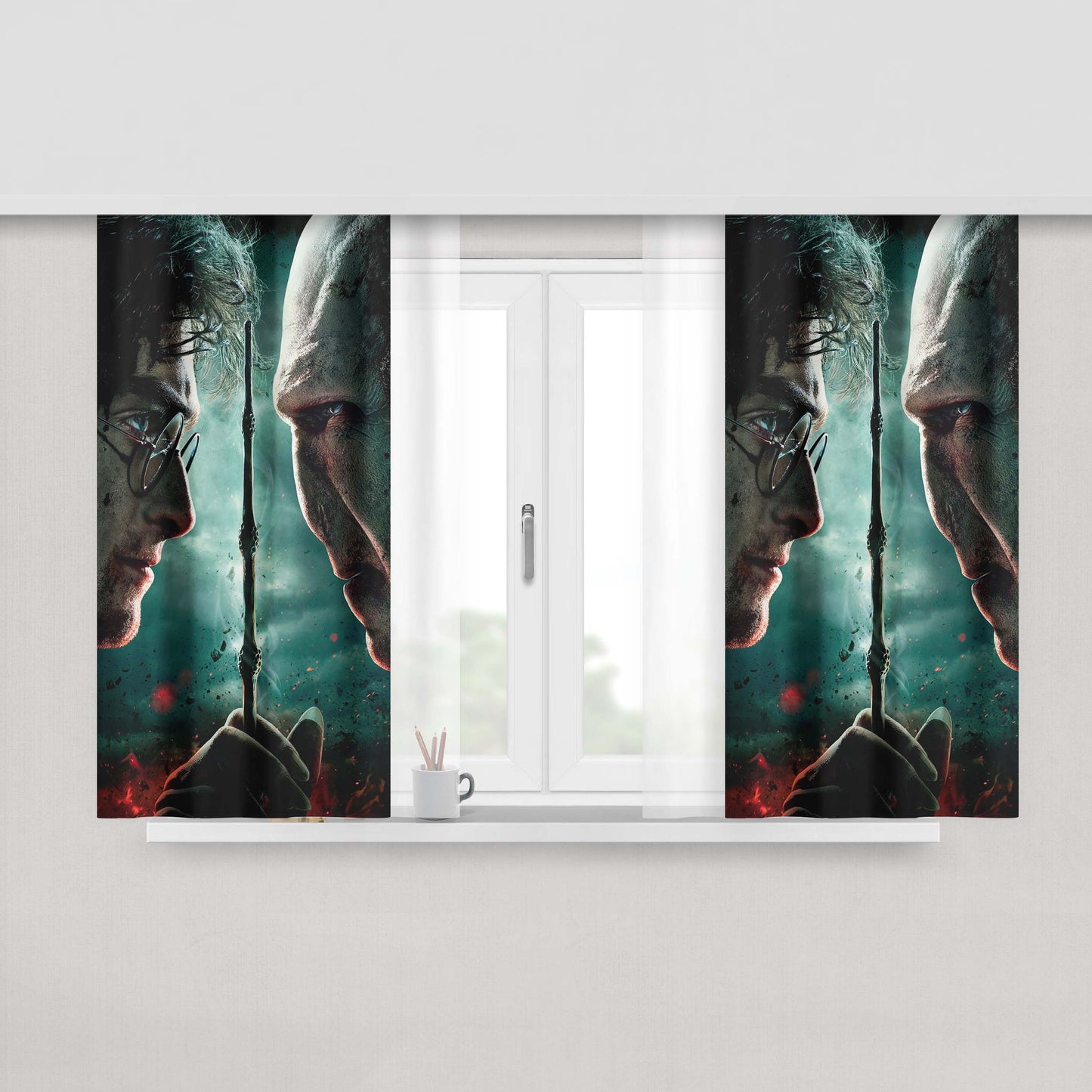 Harry Potter And The Deathly Hallows Fabric Window Curtains