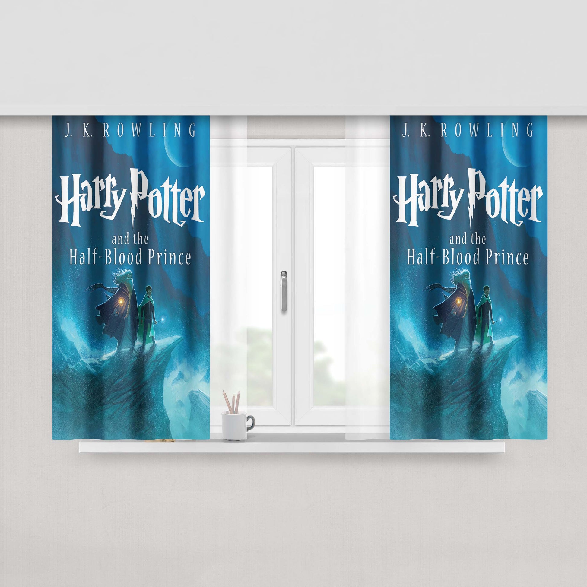 Harry Potter And The Half Blood Prince New Book Cover Fabric Window Curtains
