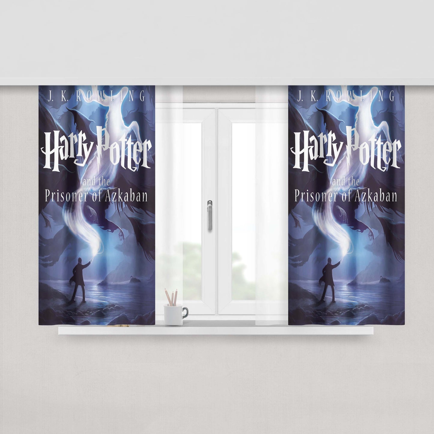 Harry Potter And The Prisoner Of Azkaban New Book Cover Fabric Window Curtains