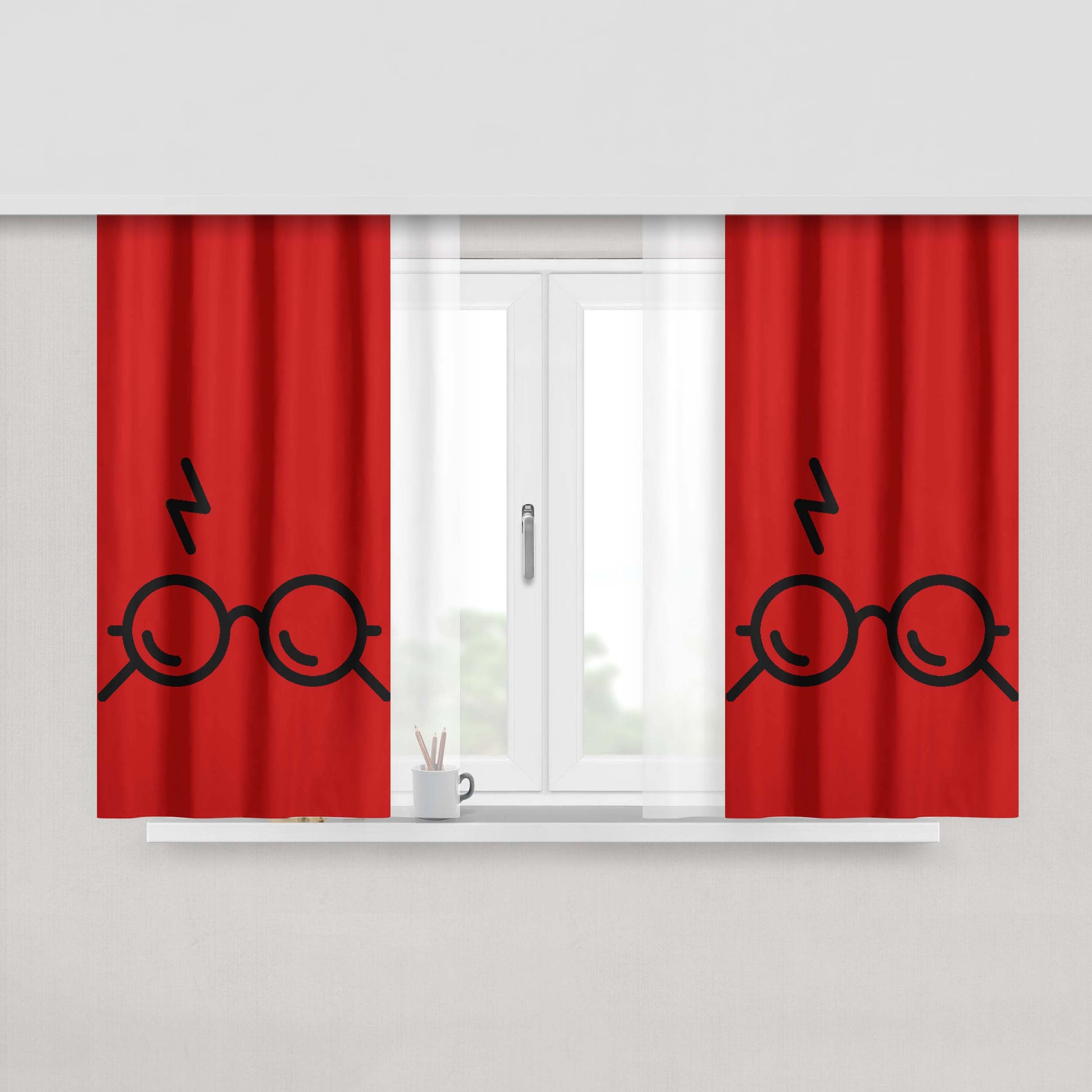 Harry Potter Art Symbol Fabric Window Curtains