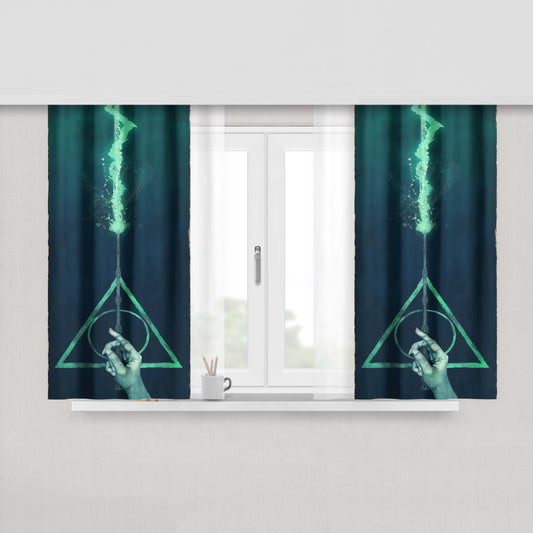 Harry Potter Avada Kedavra Voldemort Fabric Window Curtains
