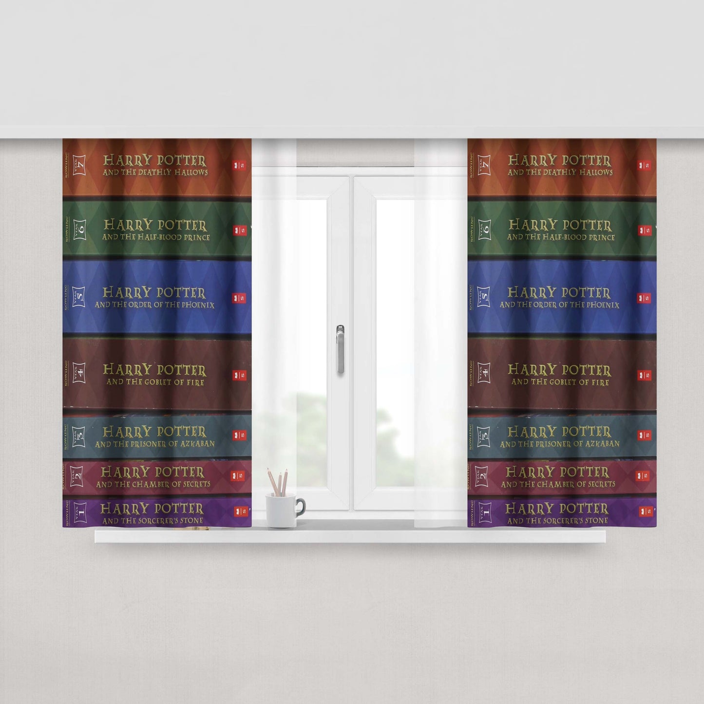 Harry Potter Book Fabric Window Curtains