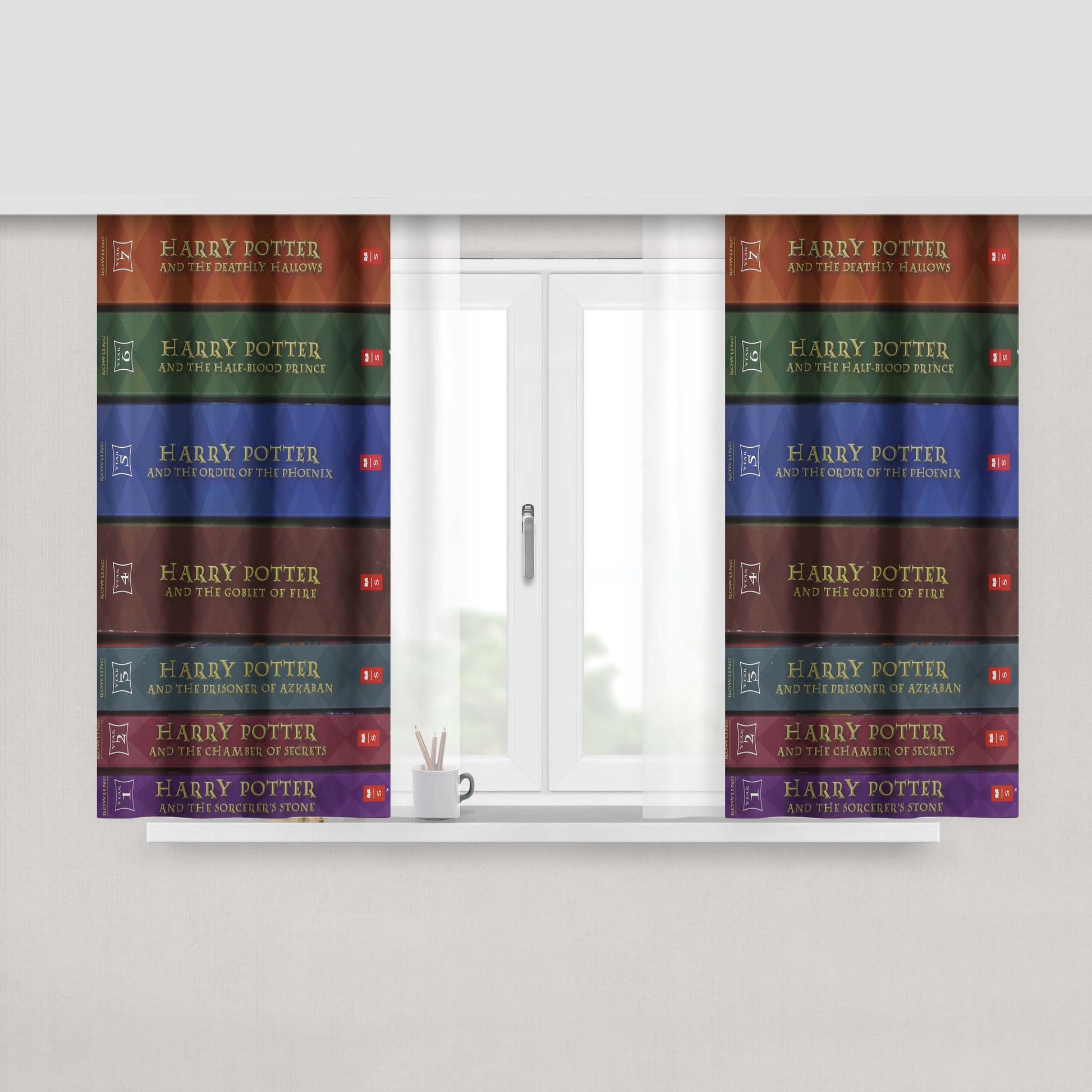 Harry Potter Book Fabric Window Curtains