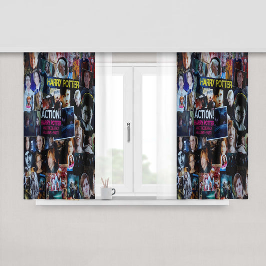 Harry Potter Collage Art Fabric Window Curtains