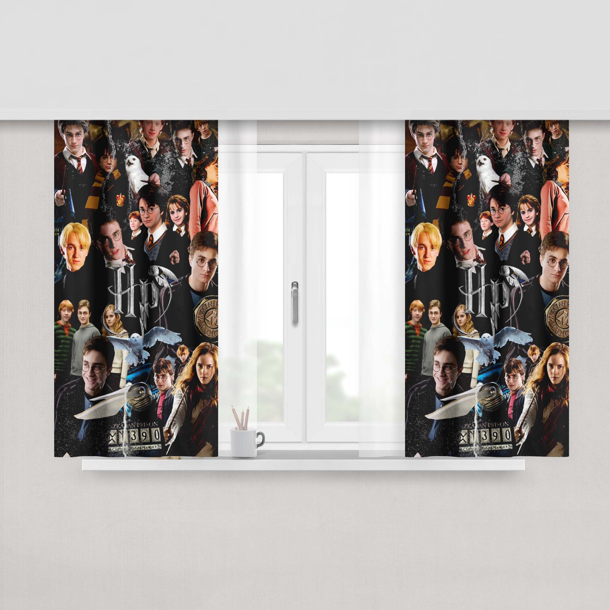 Harry Potter College Fabric Window Curtains