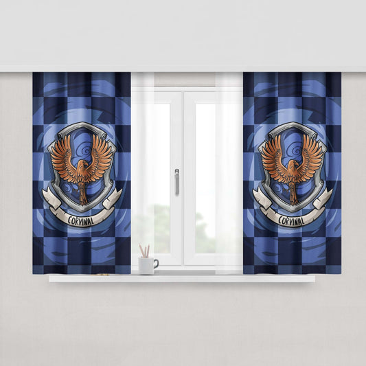 Harry Potter Corvinal Ravenclaw Fabric Window Curtains
