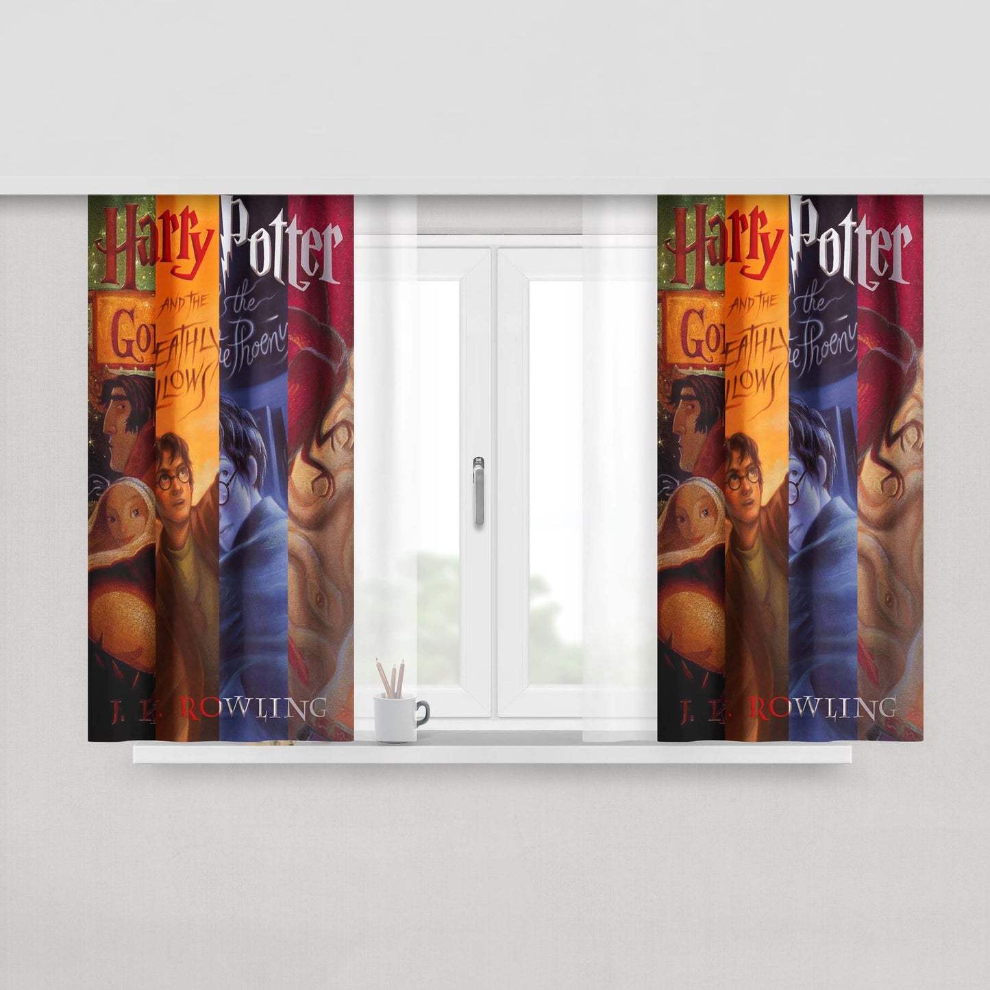 Harry Potter Custom Cover Jk Rowling Fabric Window Curtains