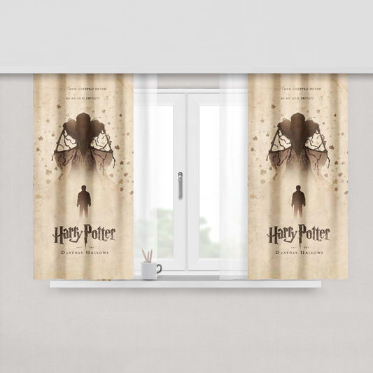 Harry Potter Deathly Hallows Poster Fabric Window Curtains
