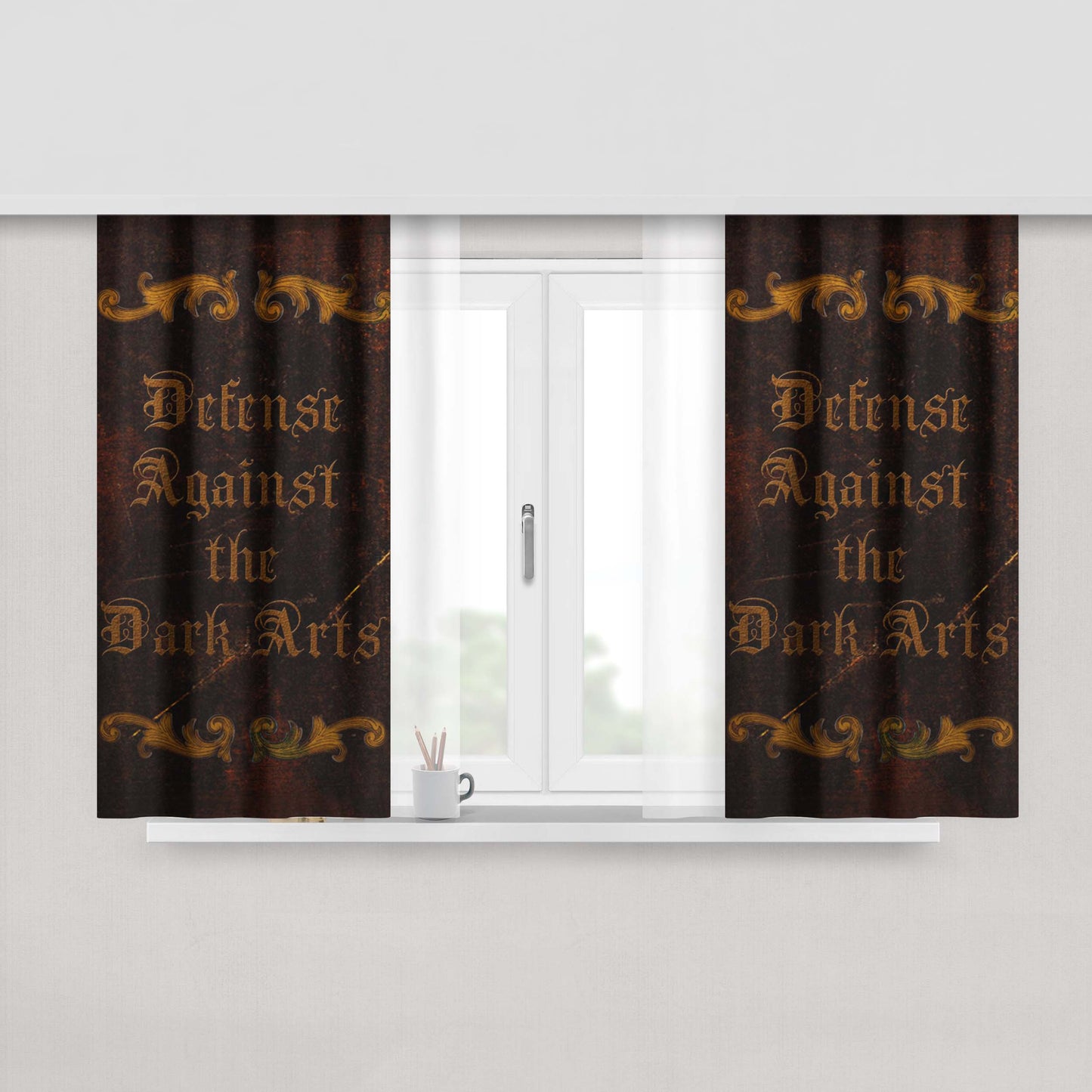 Harry Potter Defense The Dark Fabric Window Curtains