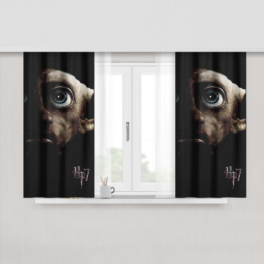 Harry Potter Dobby Face Fabric Window Curtains