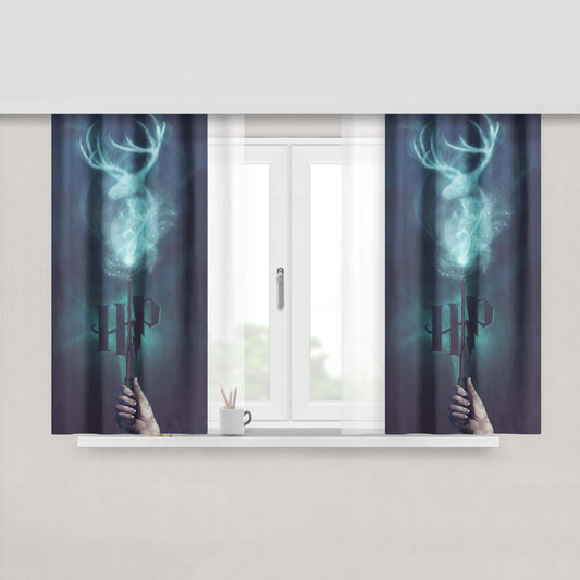 Harry Potter Expecto Patronum Deer Fabric Window Curtains