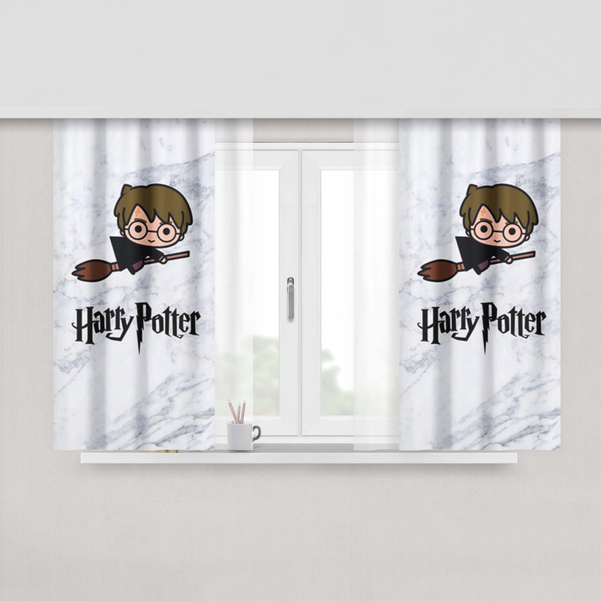 Harry Potter Flying Fabric Window Curtains