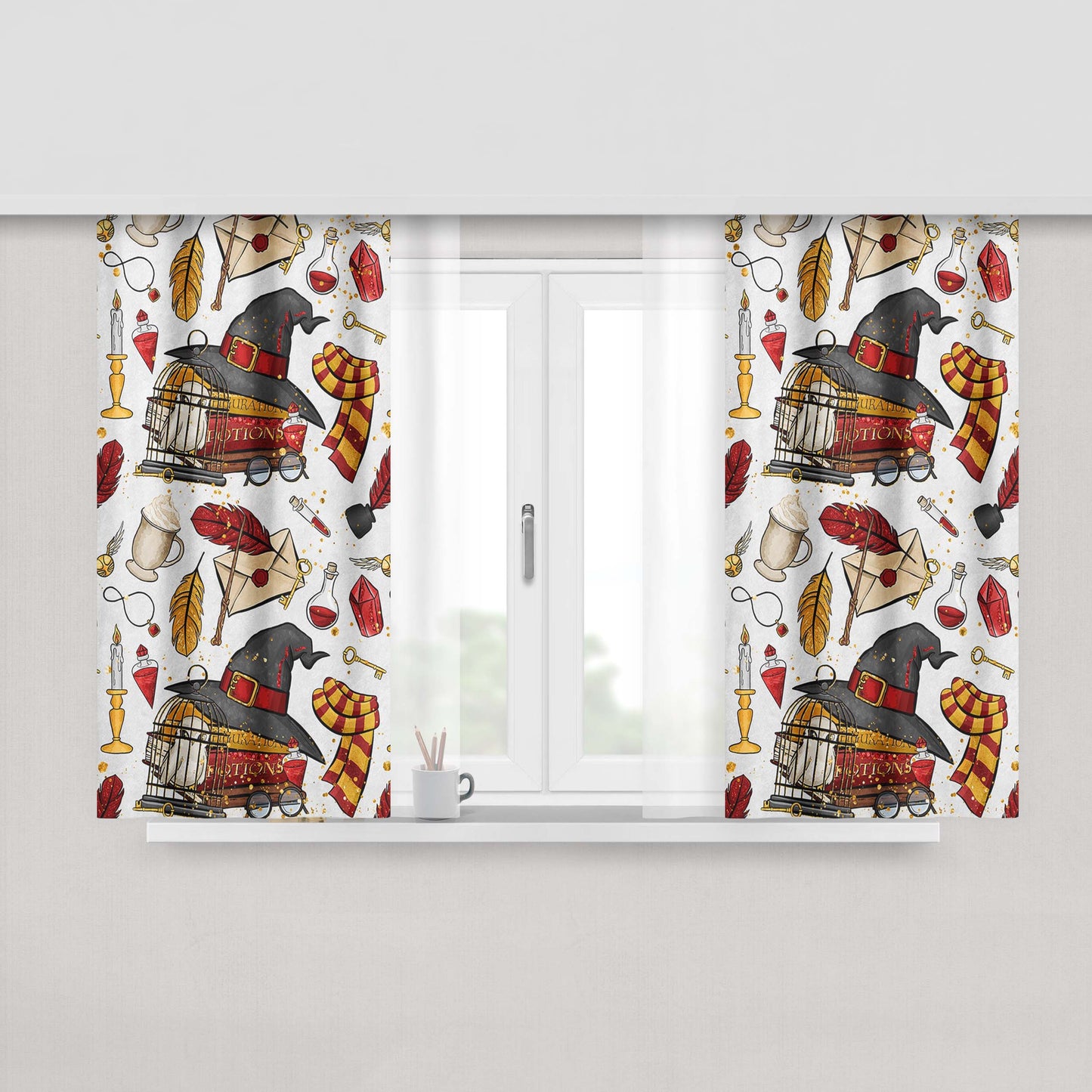 Harry Potter Gryffindor Fabric Window Curtains