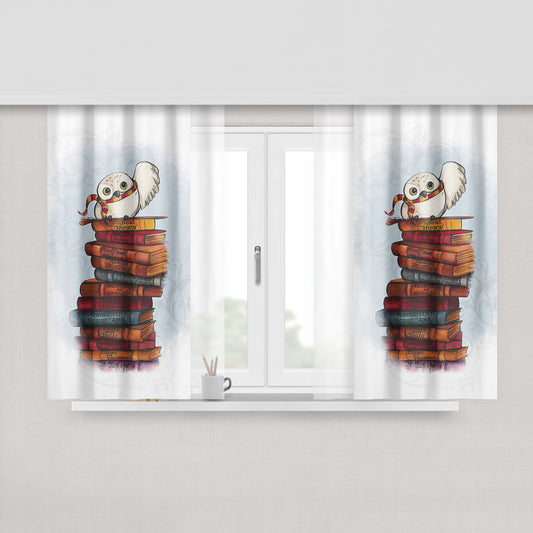Harry Potter Hedwig Owl Fabric Window Curtains