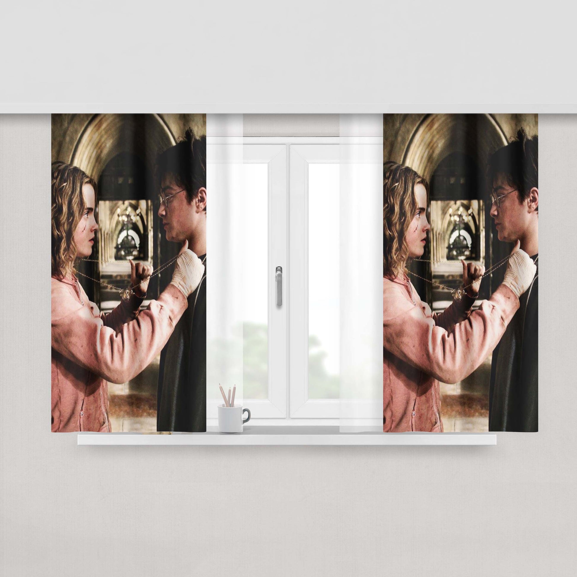Harry Potter Hermione Granger Time Traveller Liontin Fabric Window Curtains