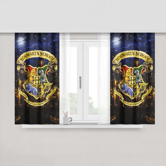 Harry Potter Hogwarts School Fabric Window Curtains