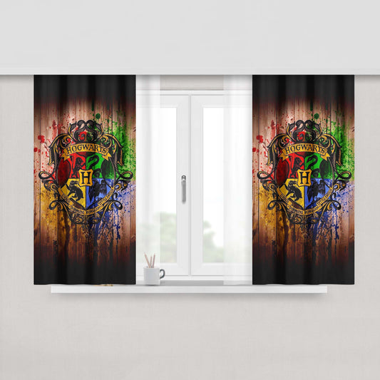 Harry Potter Hogwarts Fabric Window Curtains