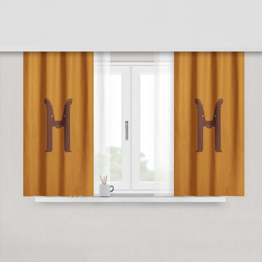 Harry Potter Hufflepuff Symbol Fabric Window Curtains