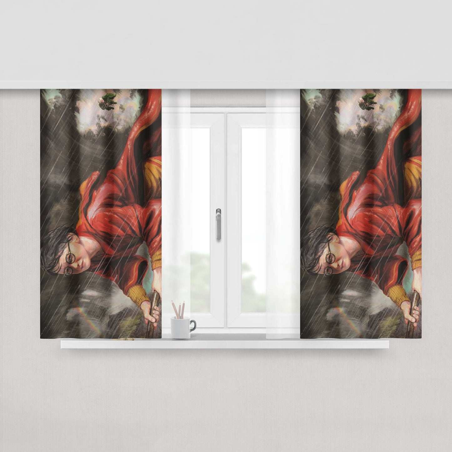 Harry Potter Jk Rowlling Art Fabric Window Curtains