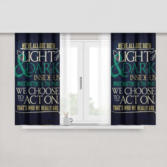 Harry Potter Light And Dark Fabric Window Curtains
