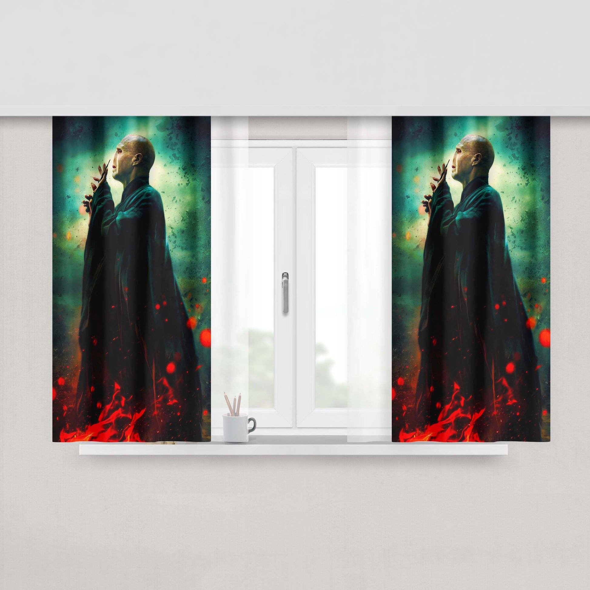 Harry Potter Lord Voldemort Fabric Window Curtains