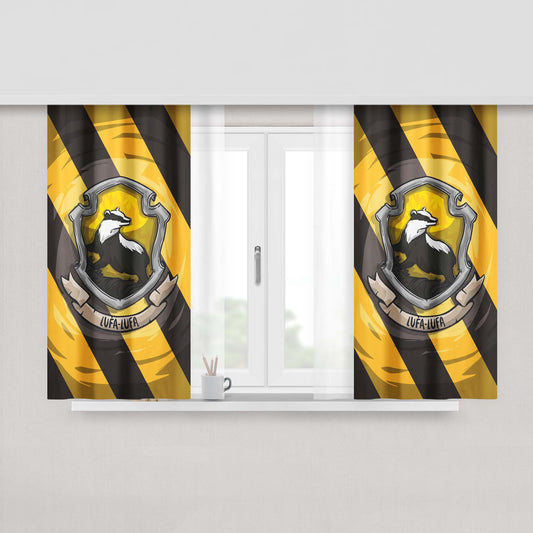 Harry Potter Lufa Hufflepuff Fabric Window Curtains