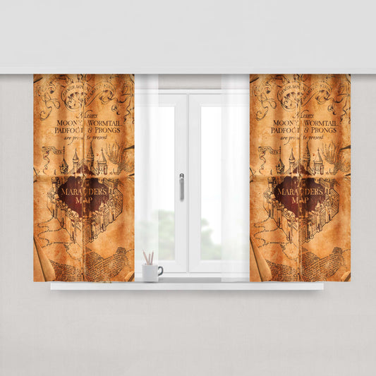 Harry Potter Marauder S Map Fabric Window Curtains