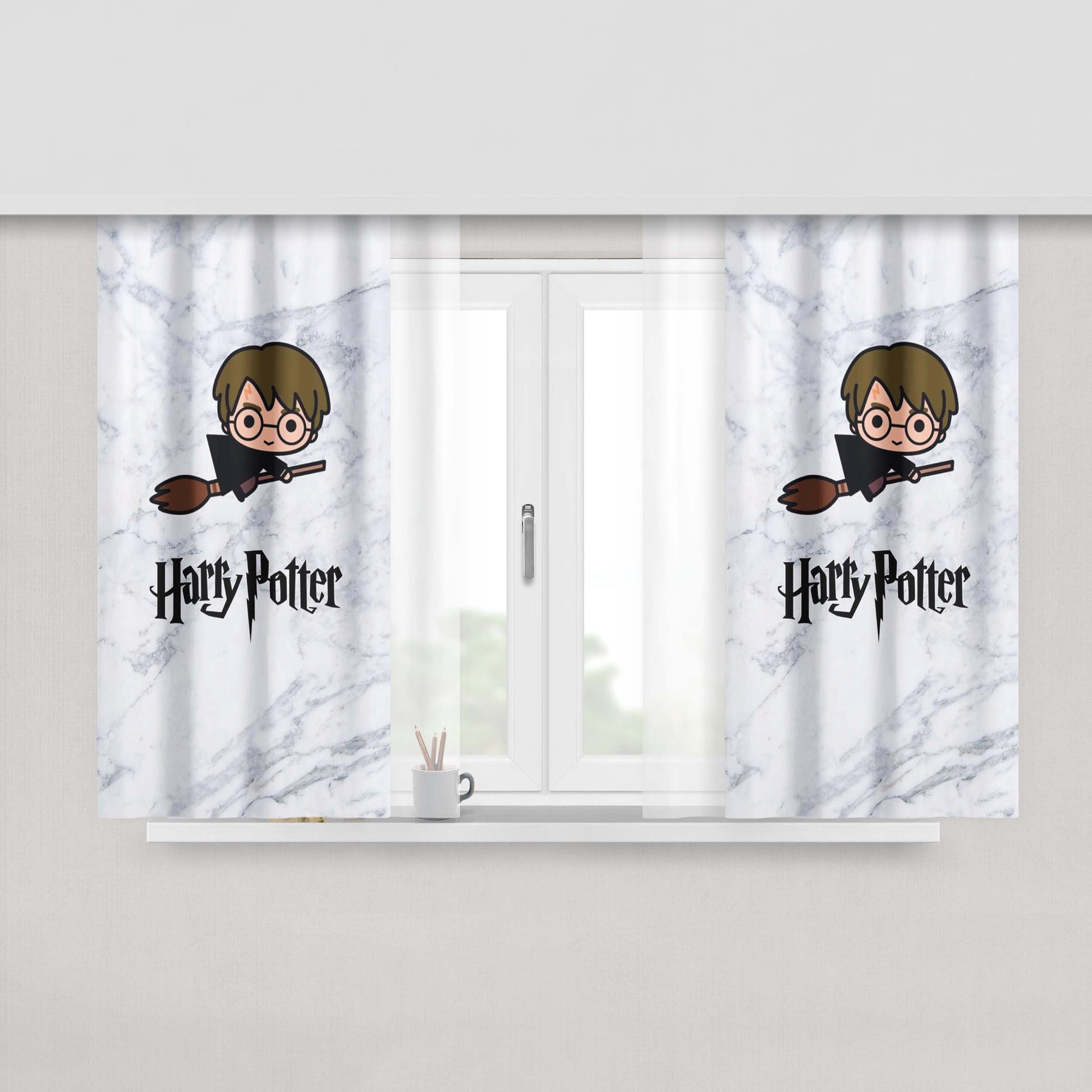 Harry Potter Marble Fabric Window Curtains