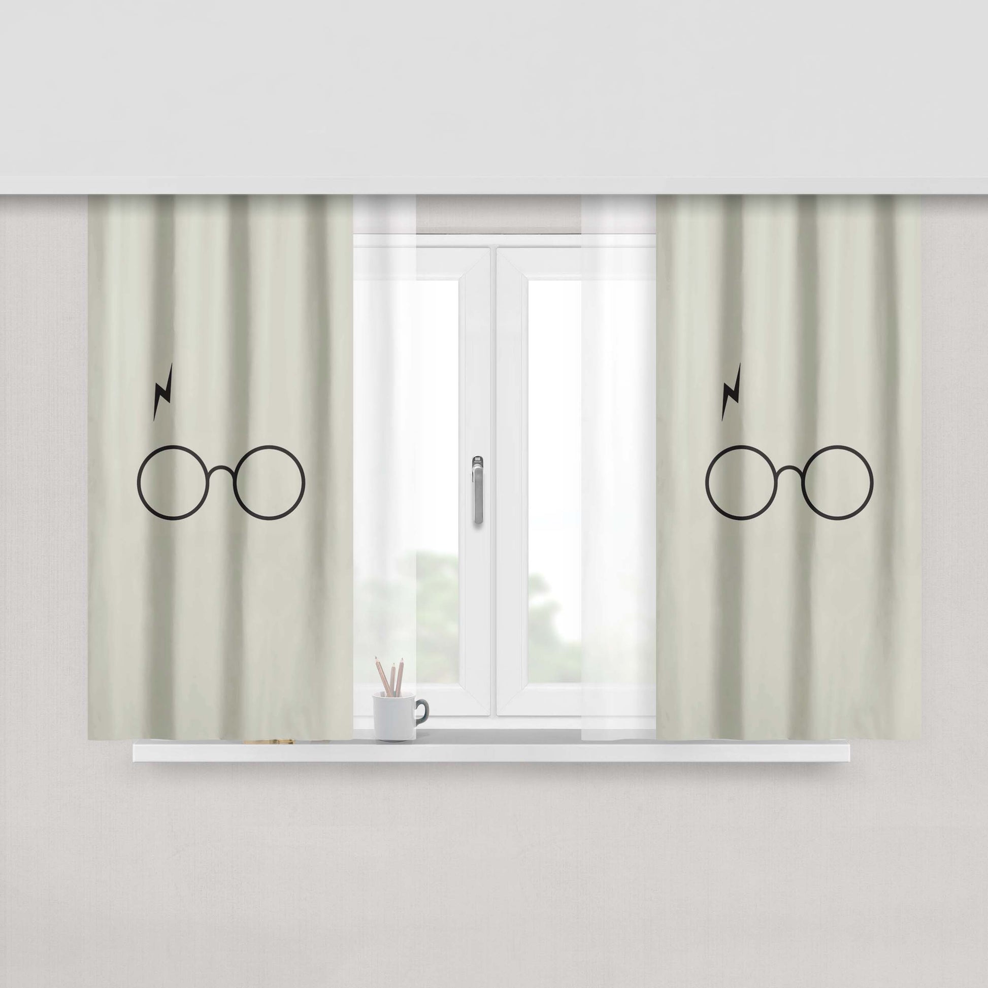 Harry Potter Minimalist Fabric Window Curtains