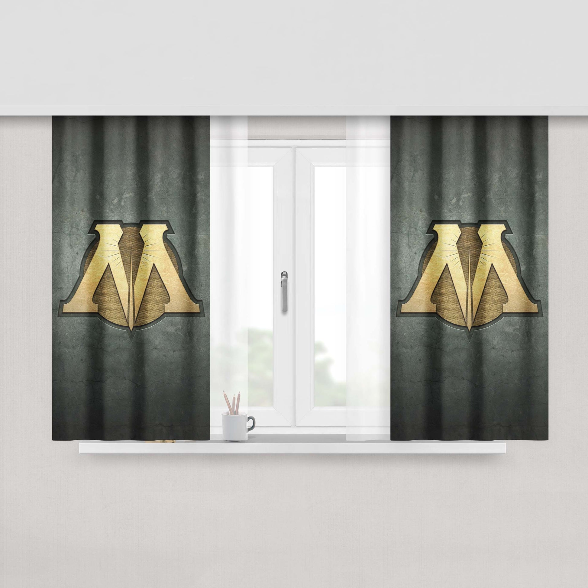 Harry Potter Ministry Of Magic Fabric Window Curtains