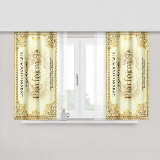 Harry Potter Platform 934 Fabric Window Curtains