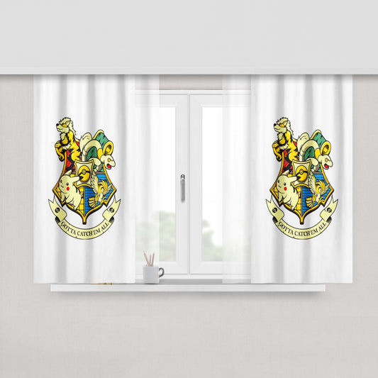 Harry Potter Pokemon Crossover Fabric Window Curtains