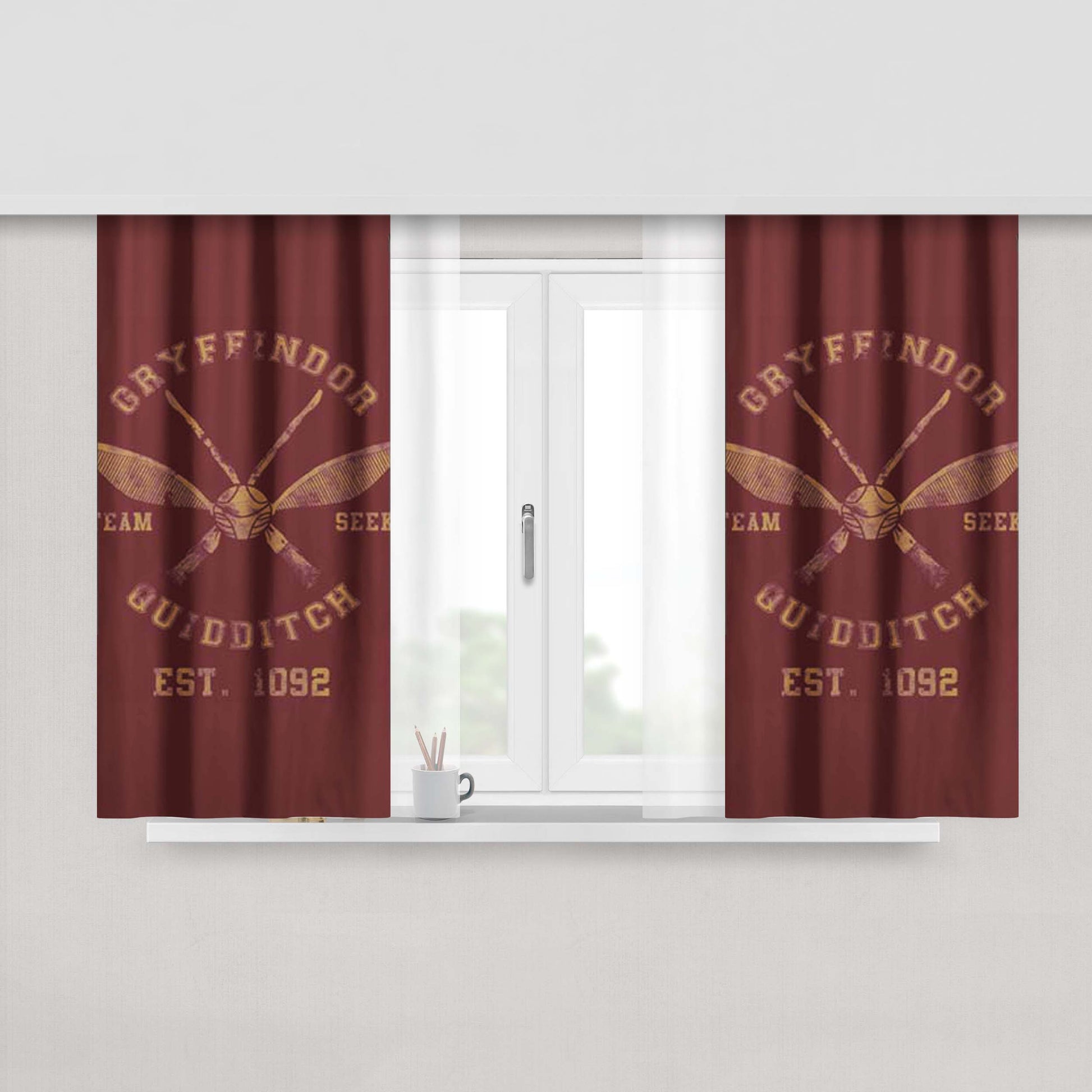 Harry Potter Quidditch Logo Fabric Window Curtains