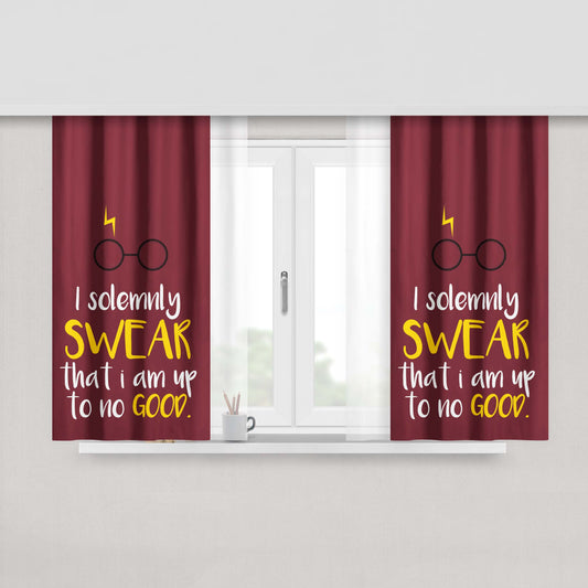 Harry Potter Quote Wallpaper Fabric Window Curtains