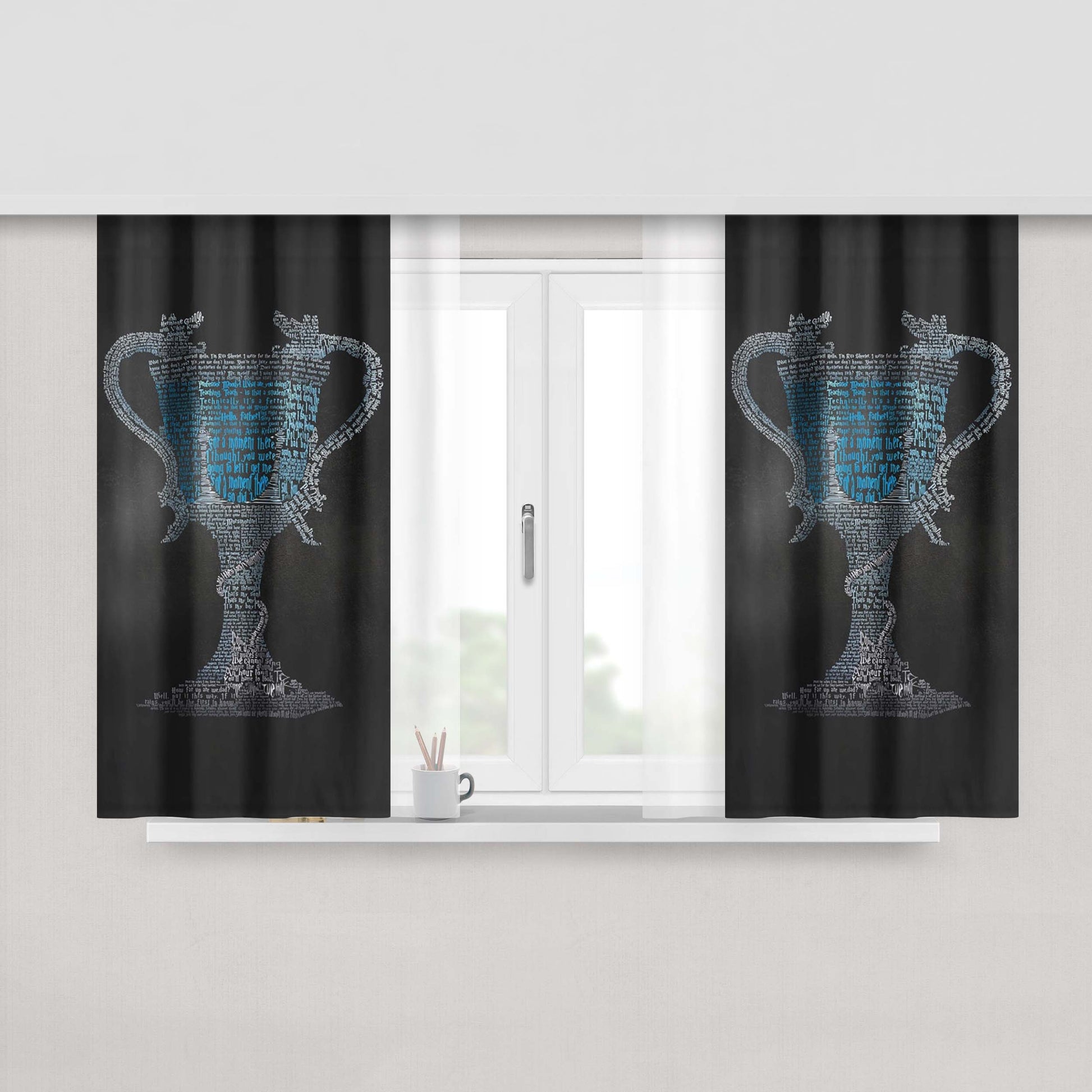 Harry Potter Quotes Goblet Of Fire Fabric Window Curtains