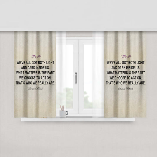 Harry Potter Sirius Black Quote Fabric Window Curtains