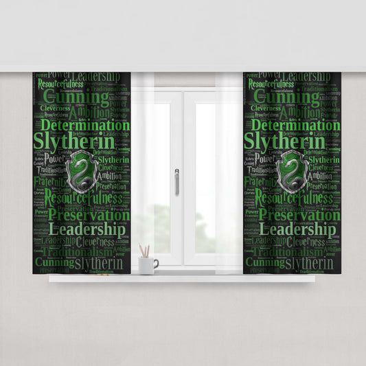 Harry Potter Slytherin Quotes Collections Fabric Window Curtains