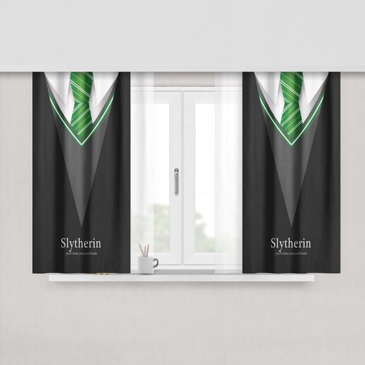 Harry Potter Slytherin Uniform Fabric Window Curtains